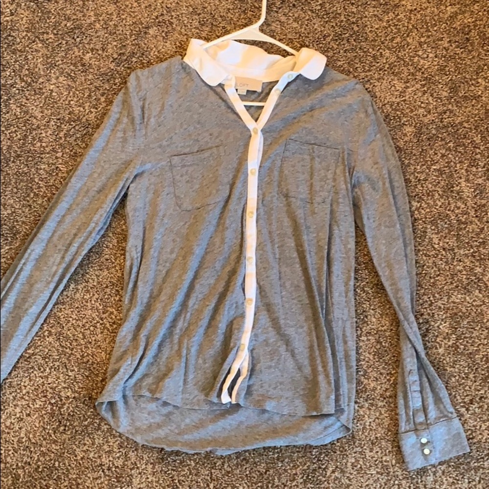 Loose cotton button down shirt, like new